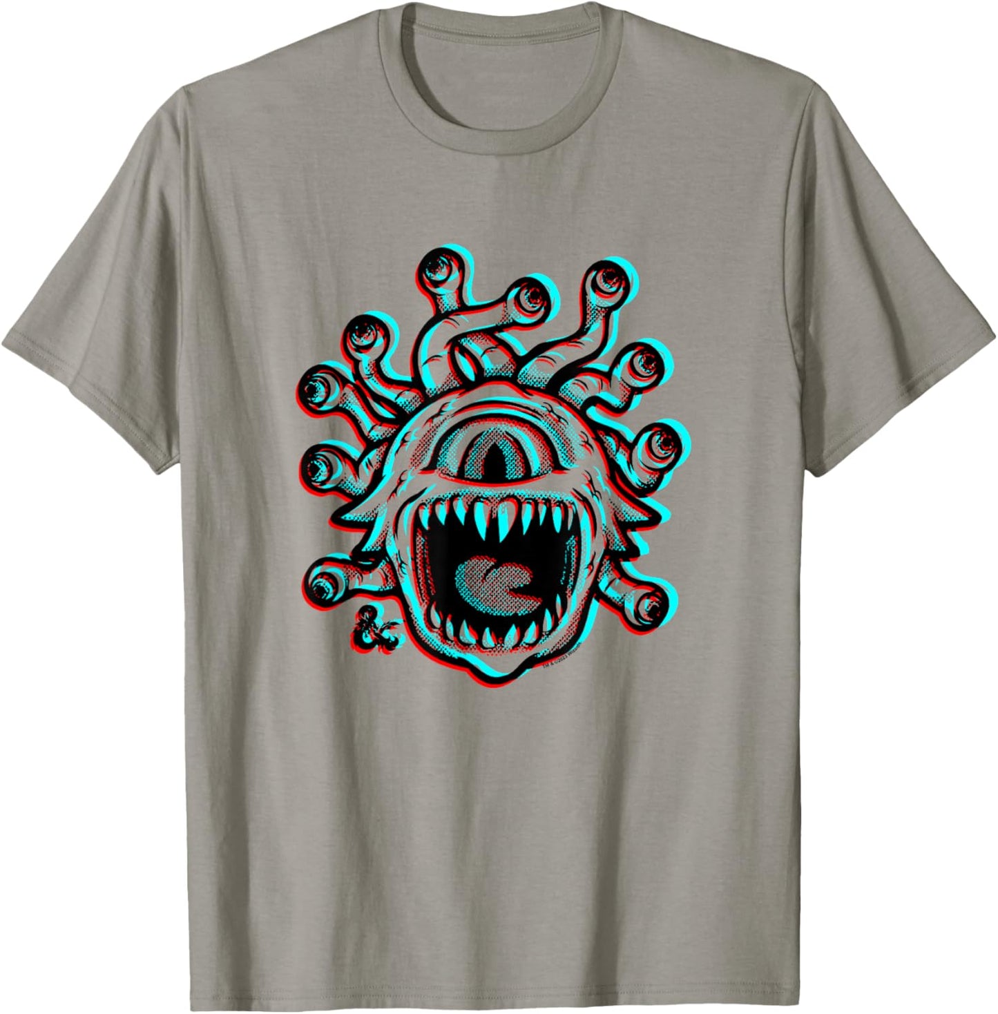 Dungeons & Dragons 50th Anniversary 3D Outline Beholder T-Shirt - T-Shirt | Sand