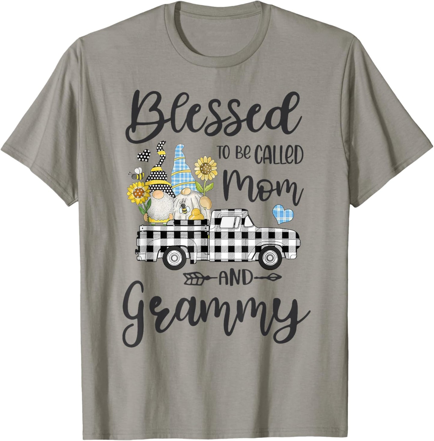 Gnomes Blessed To Be Called Mom And Grammy Mother's Day T-Shirt - T-Shirt | Sand