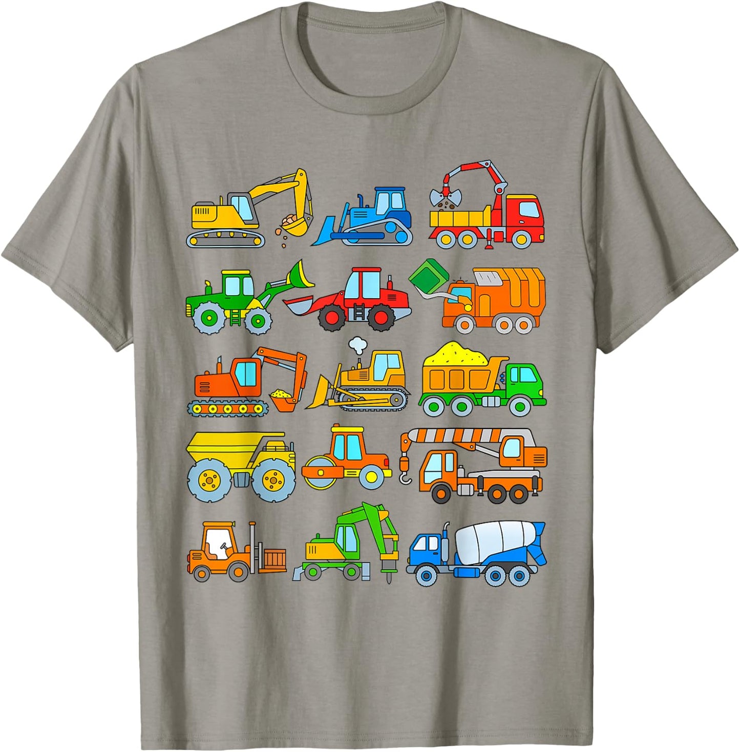 Digger Truck Boys Toddlers Kids Trucks Construction Vehicles T-Shirt - T-Shirt | Sand