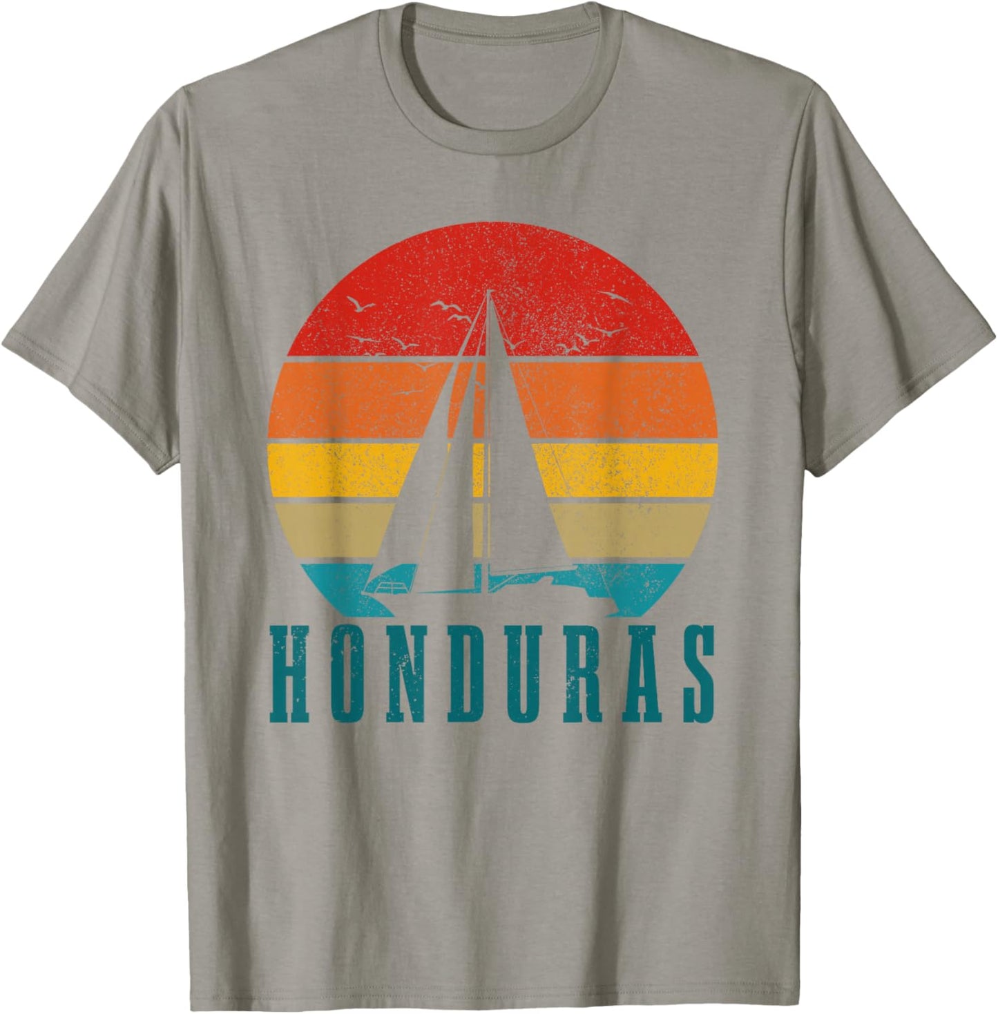 Honduras Vintage Sailing Boat Sailor Souvenir T-Shirt - T-Shirt | Sand