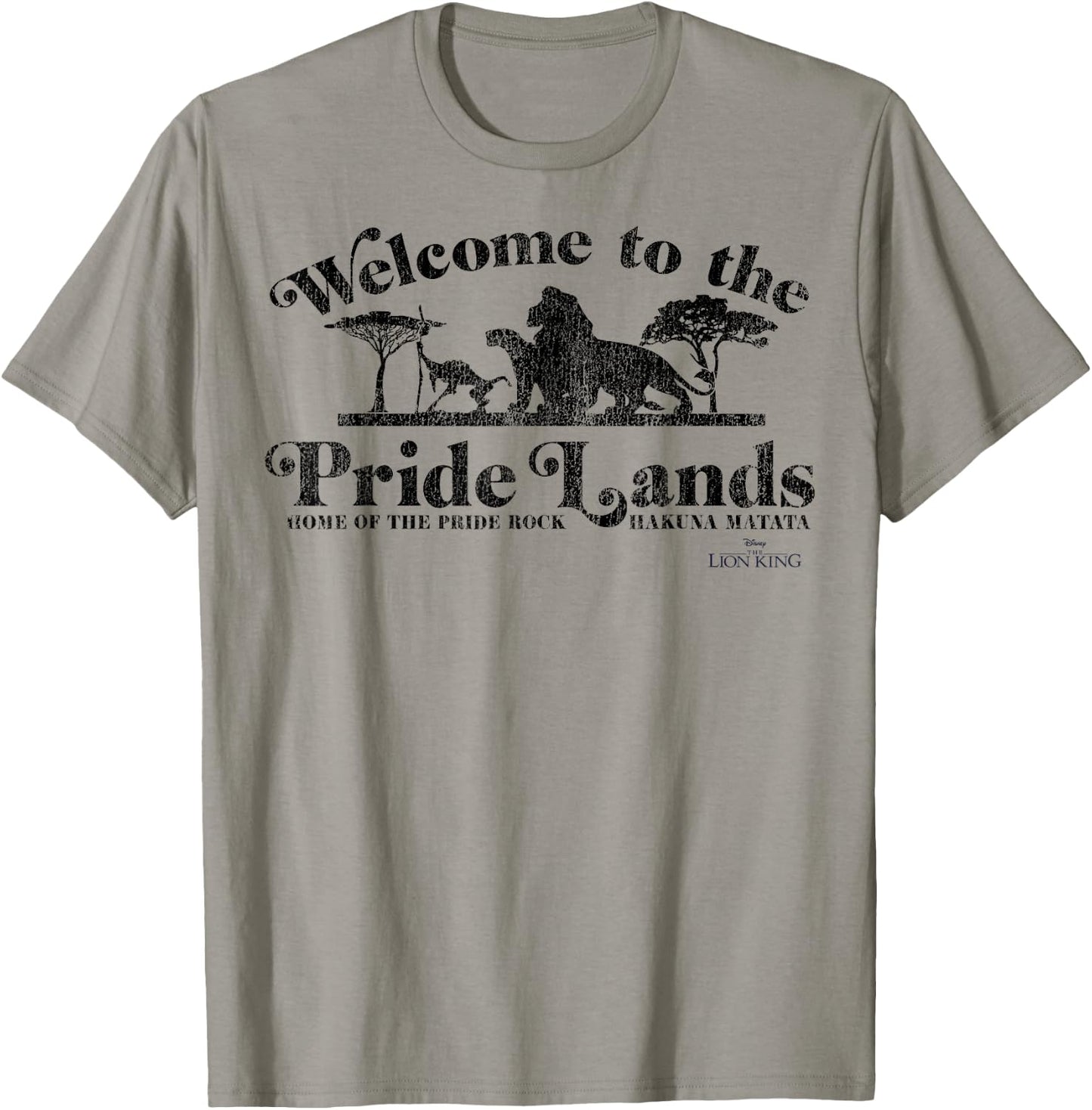 Disney The Lion King Welcome To The Pride Lands Silhouette T-Shirt - T-Shirt | Sand