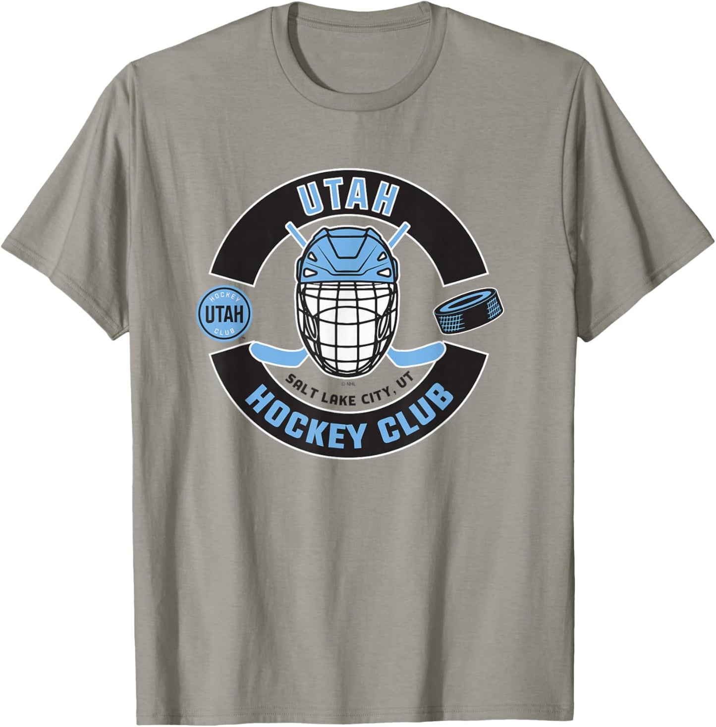 Utah Hockey Club Mask Gray Officially Licensed T-Shirt - T-Shirt | Sand