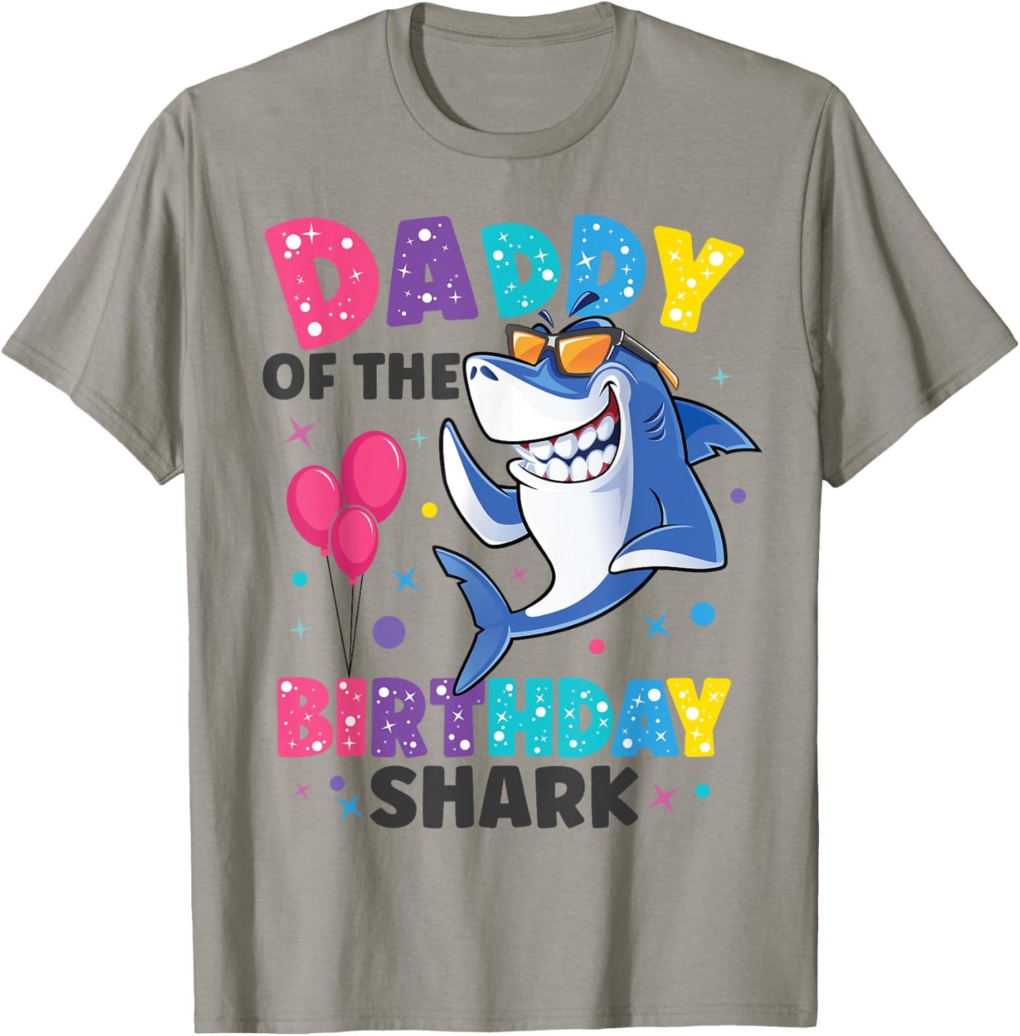 Daddy of the Shark Birthday Dad Matching Family T-Shirt - T-Shirt | Sand