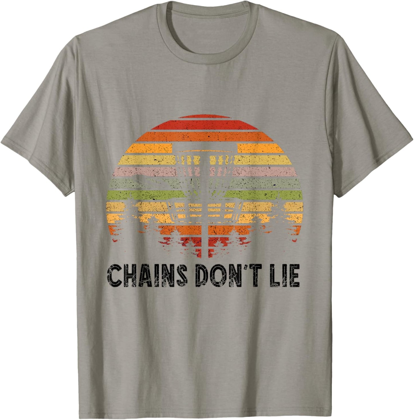 Disc Golf Retro Chains Don't Lie Frisbee Golf Frolf Flying T-Shirt - T-Shirt | Sand
