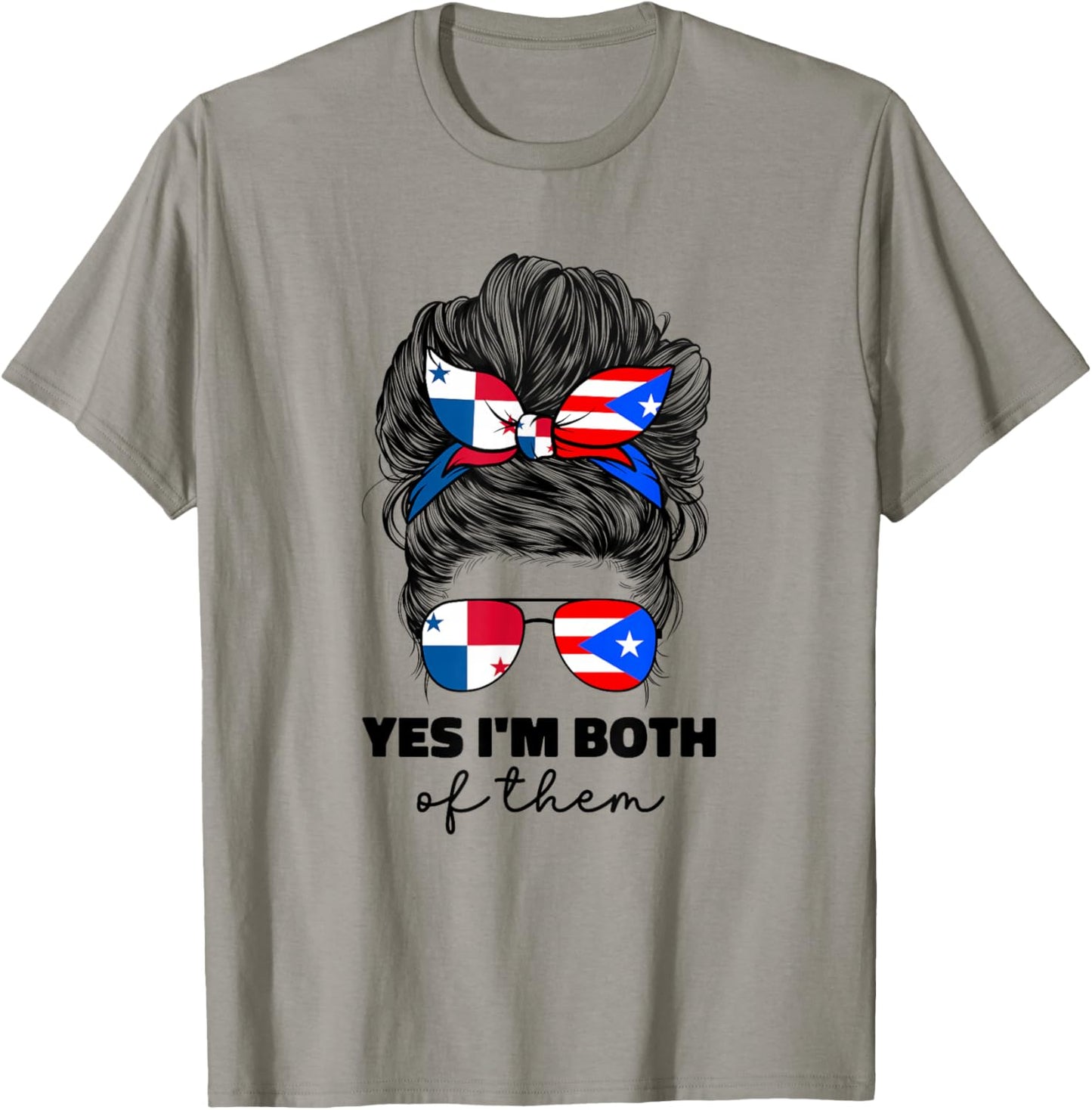 Half Panamanian And Puerto Rican Rico Panama Flag Girl Women T-Shirt - T-Shirt | Sand
