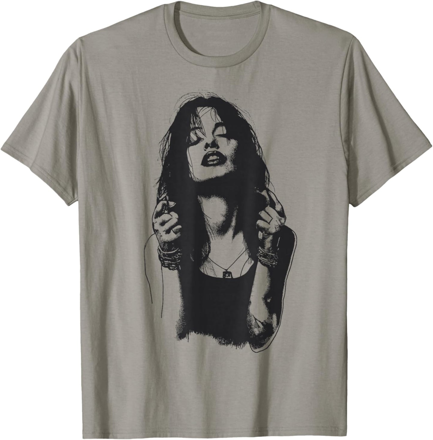 Rock N Roll Women Vintage Rock Music Band Graphic T-Shirt - T-Shirt | Sand