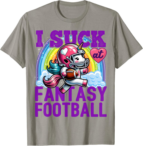 I Suck at Fantasy Football Unicorn Rainbow Loser Men
