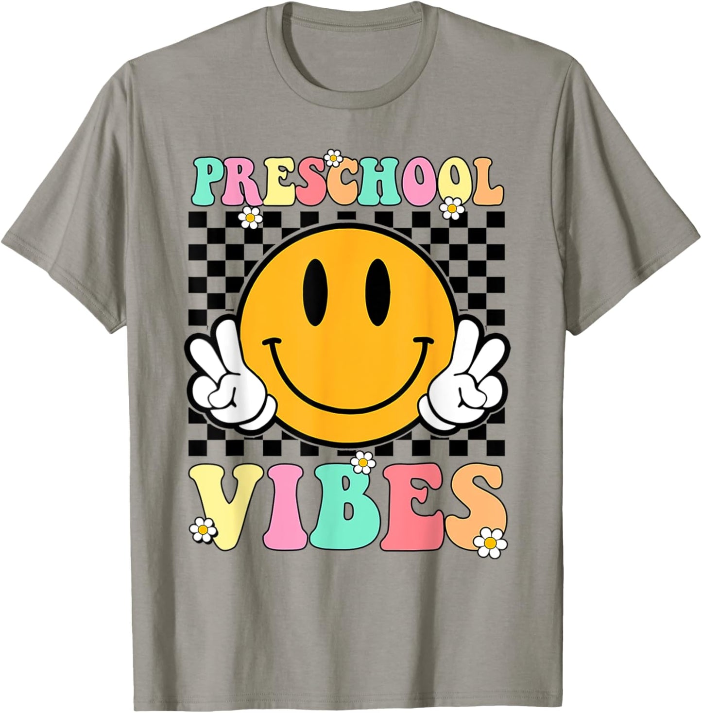 Preschool Vibes Back To School First Day Teachers Kids T-Shirt - T-Shirt | Sand