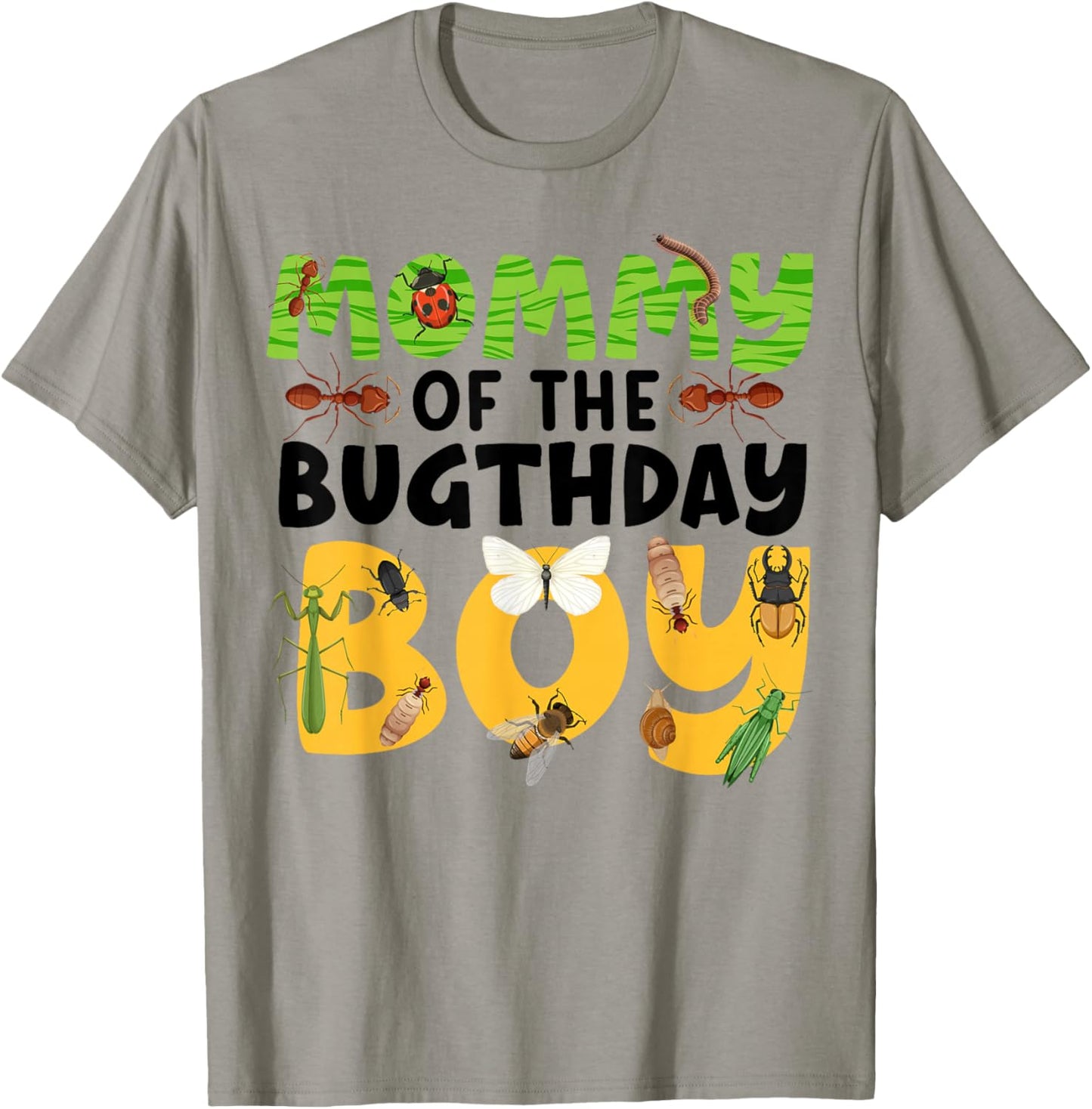 Mommy of the Bugthday Boy Bug Birthday Party Insect Theme T-Shirt - T-Shirt | Sand