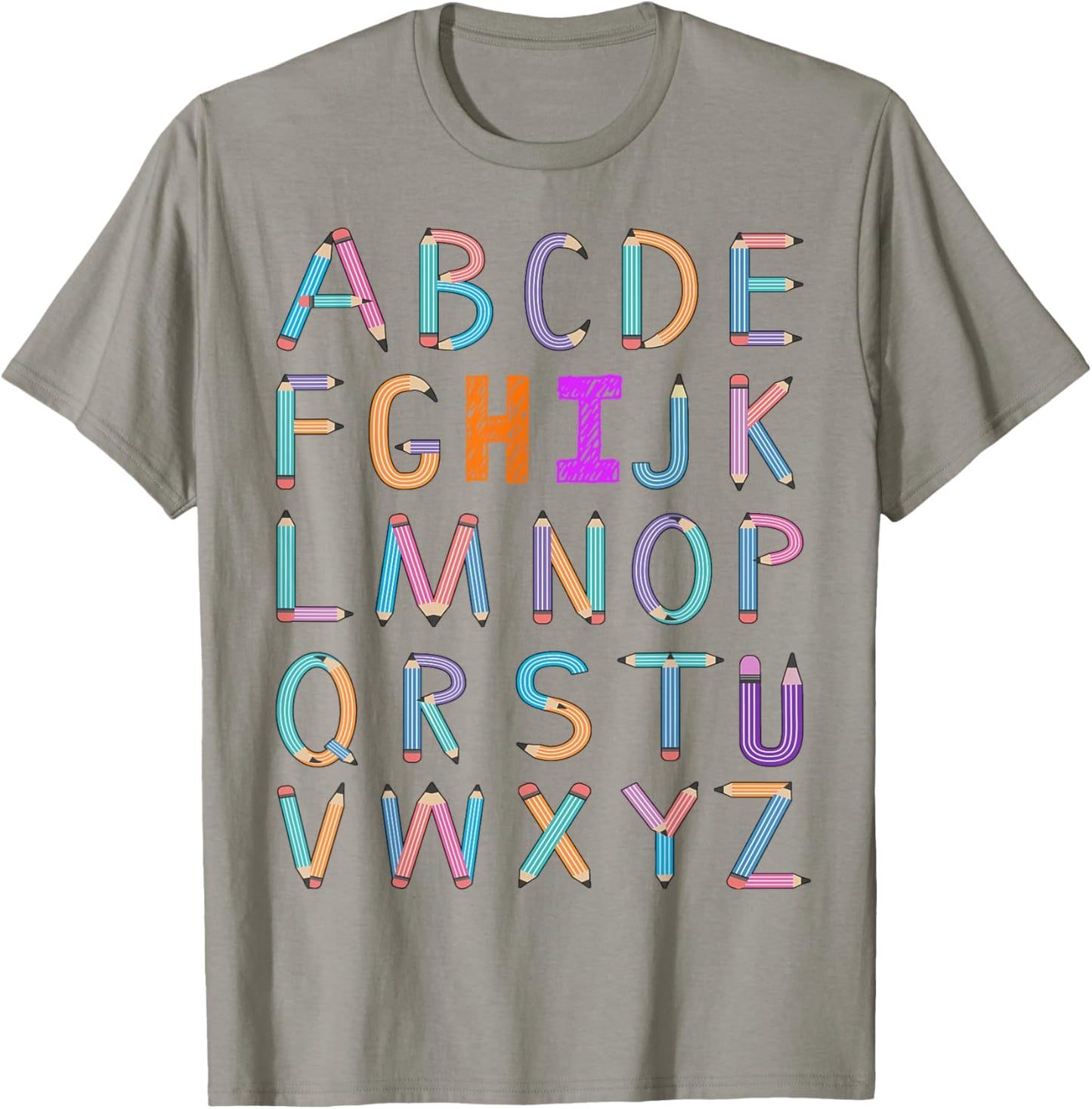 back to school Kindergarten Alphabet ABC Teacher Women kids T-Shirt - T-Shirt | Sand