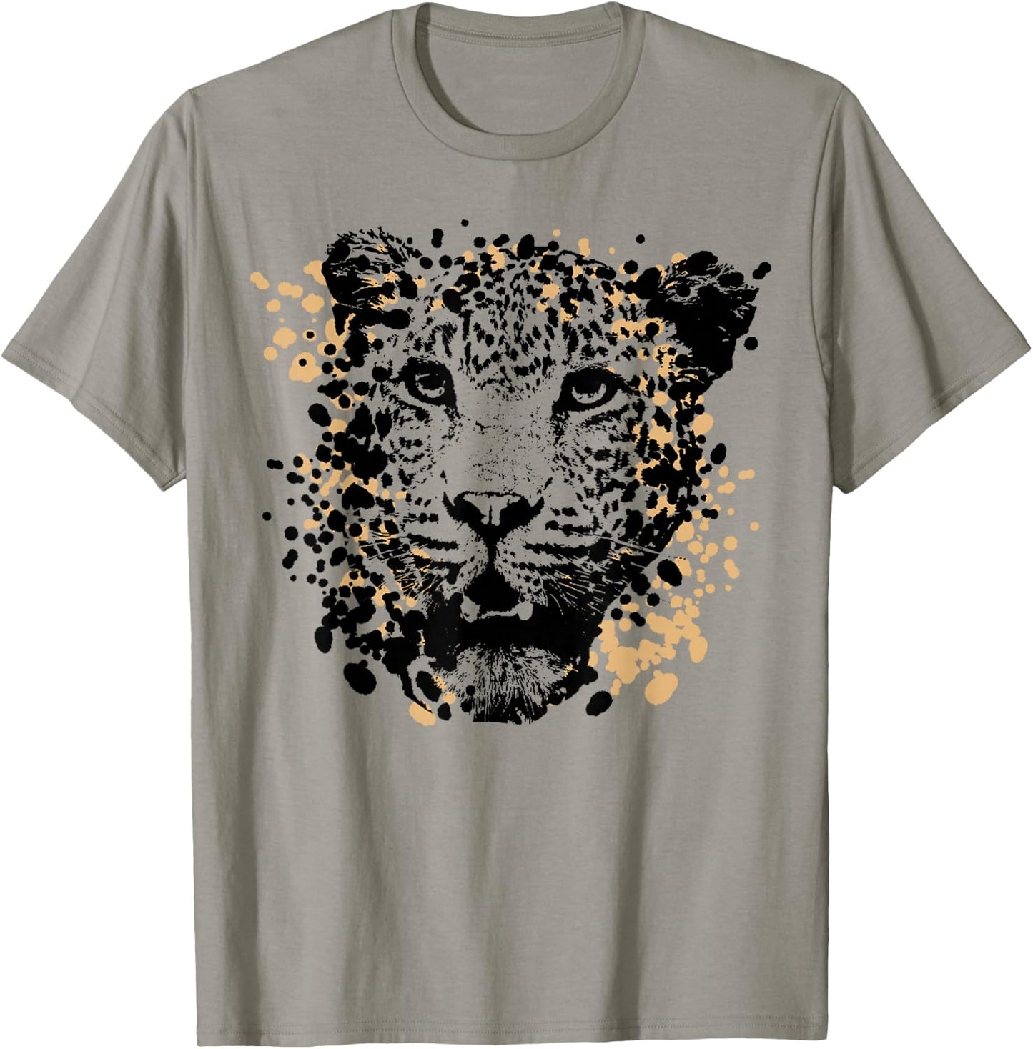 Vintage Splash Art Jaguar Animal T-Shirt - T-Shirt | Sand