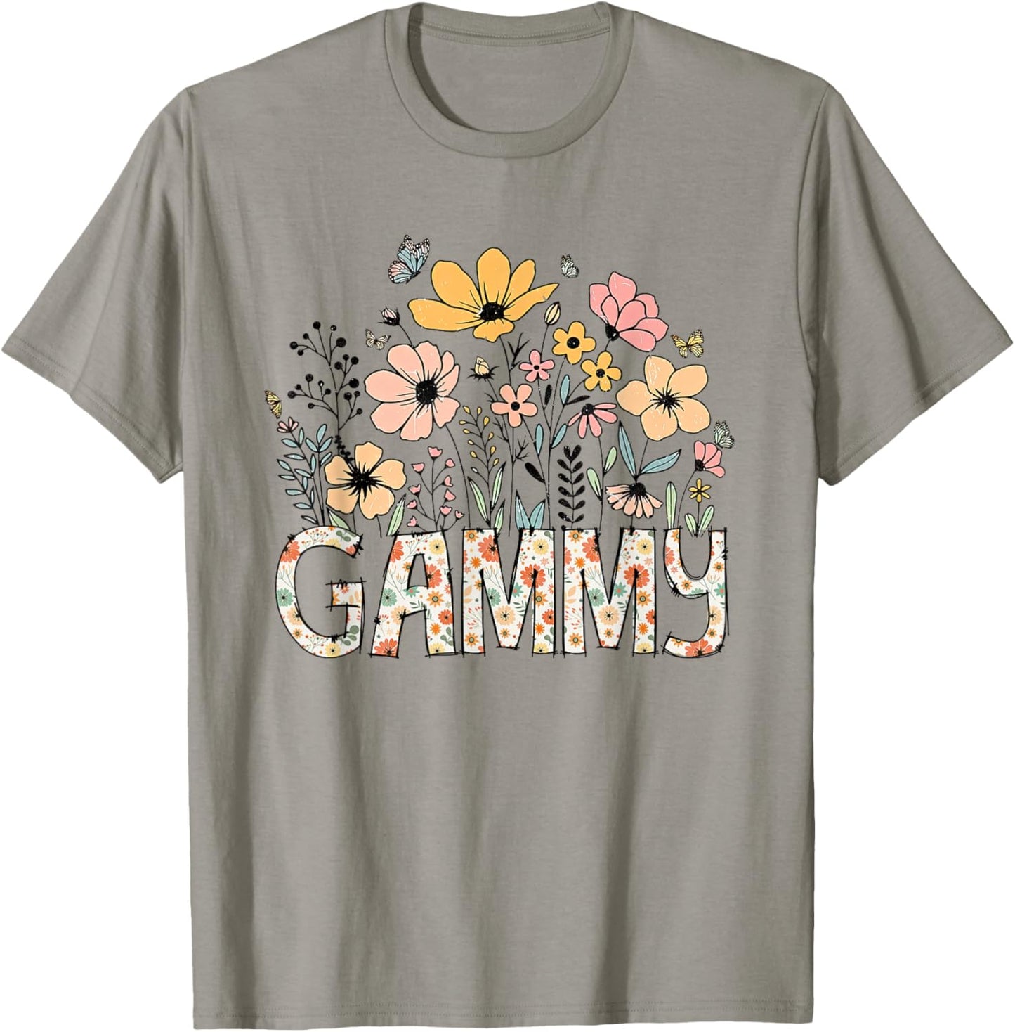 Gammy Wildflower Cute Floral Mother's Day For Grandma Women T-Shirt - T-Shirt | Sand
