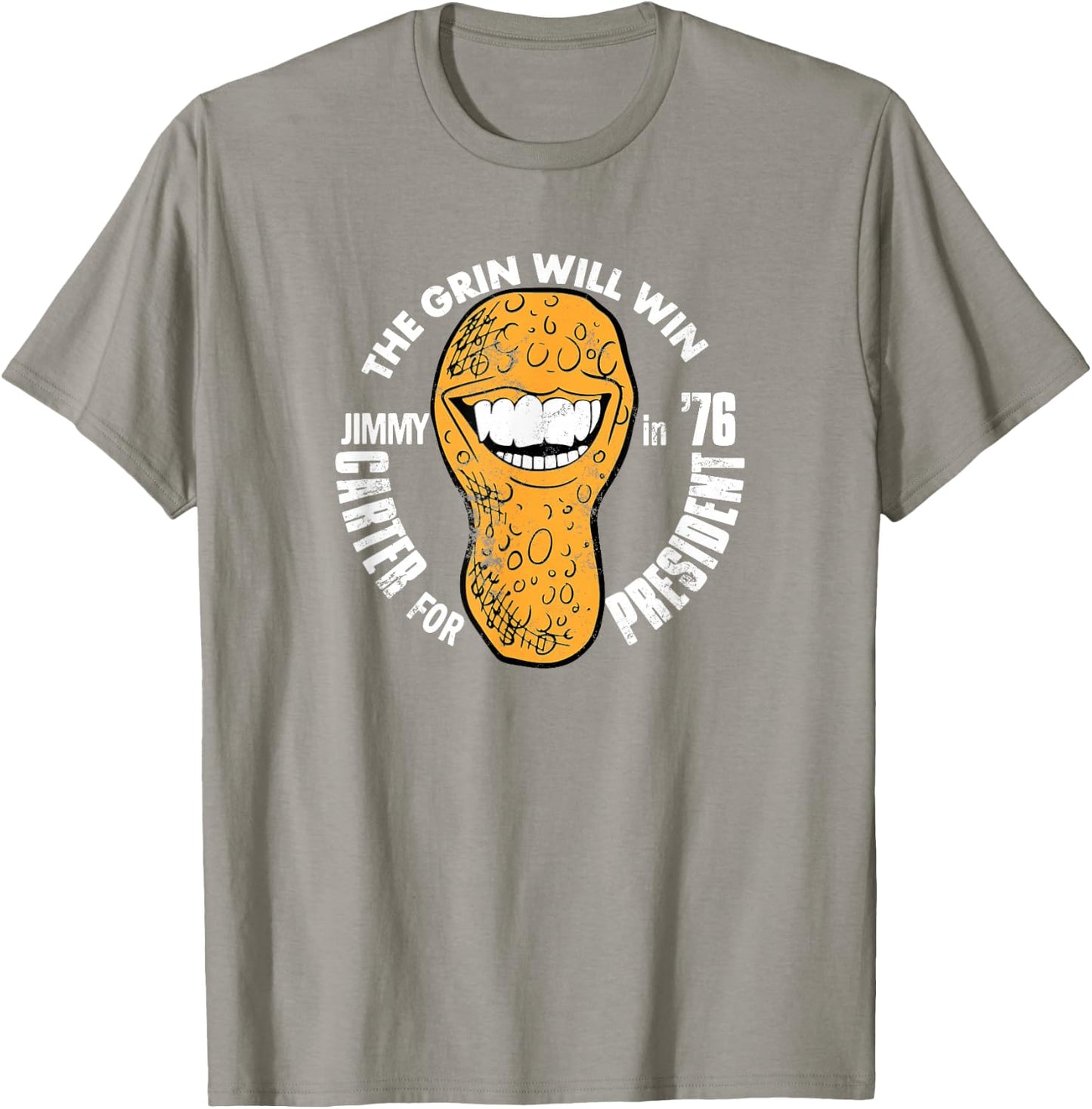 The Grin Will Win (Jimmy Carter for President in '76) T-Shirt - T-Shirt | Sand