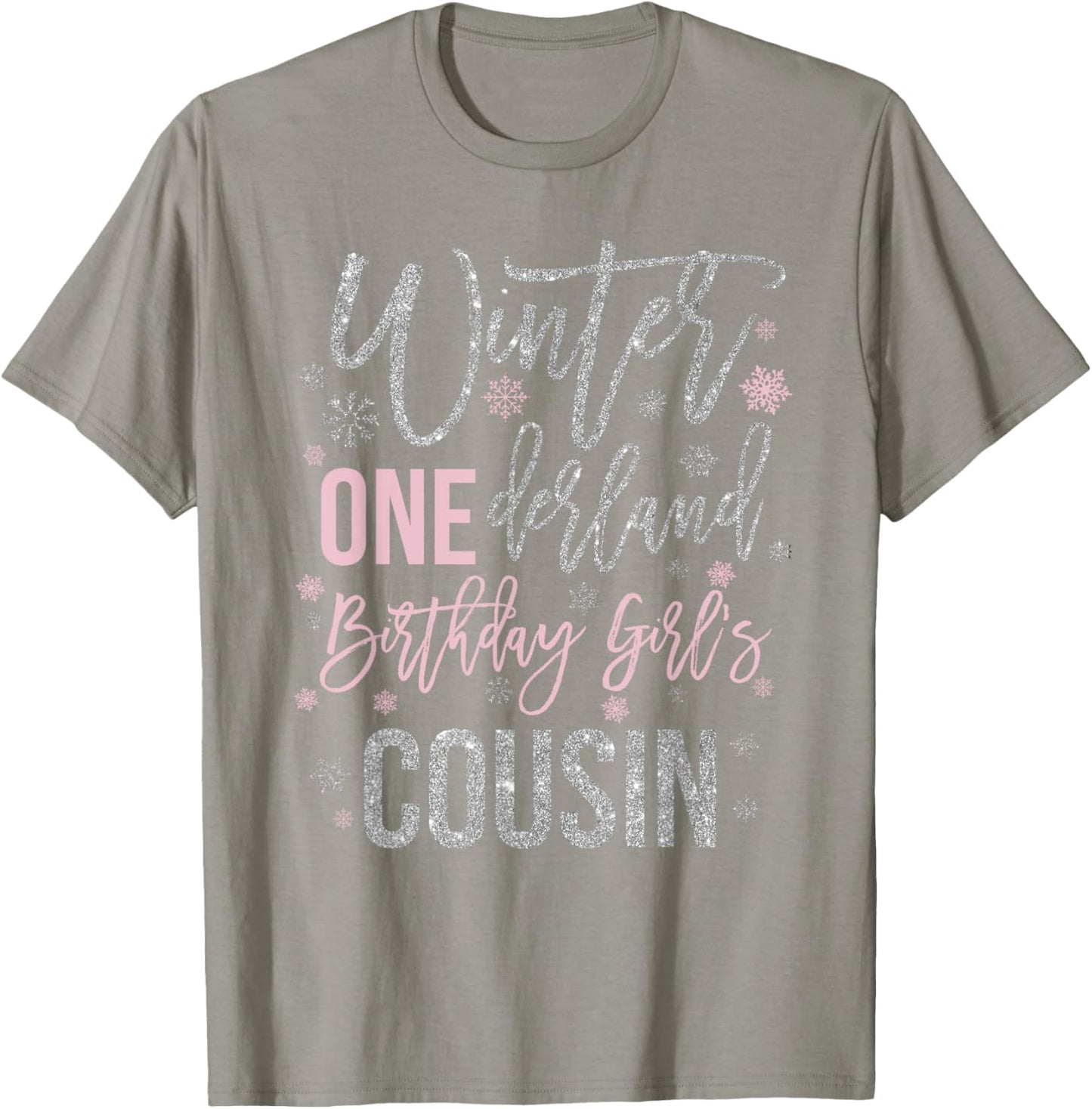 Cousin Winter Onederland 1st Birthday Snowflake Matching T-Shirt - T-Shirt | Sand