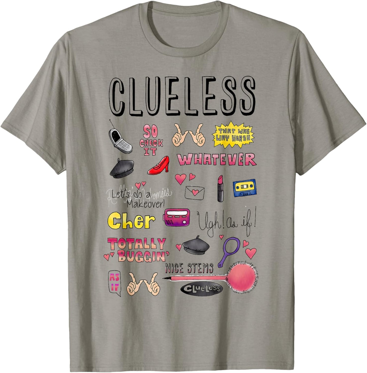 Clueless Icon Doodles T-Shirt - T-Shirt | Sand