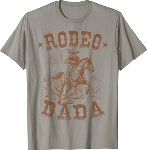 Rodeo Dada Western Cowboy Family Matching Father's Day T-Shirt - T-Shirt | Sand