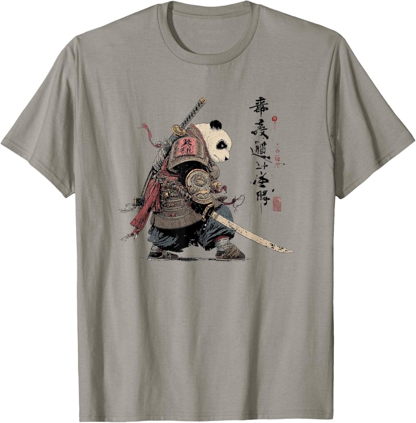 Panda Samurai T-Shirt - T-Shirt | Sand