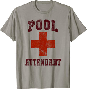 Funny Pool Attendant Off Duty Cruise Lifeguards Swim Camp T-Shirt - T-Shirt | Sand