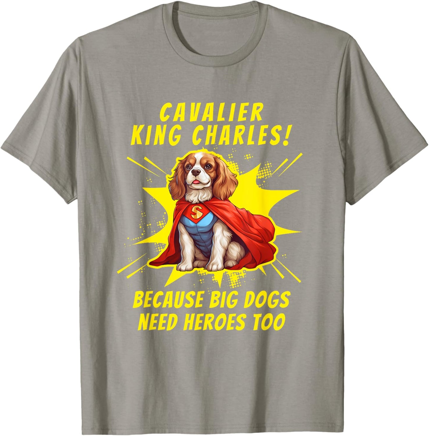 Superdog Cavalier King Charles Spaniel Dog T-Shirt - T-Shirt | Sand