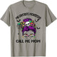 My Favorite Monsters Call Me Mom Messy Bun Happy Halloween T-Shirt - T-Shirt | Sand
