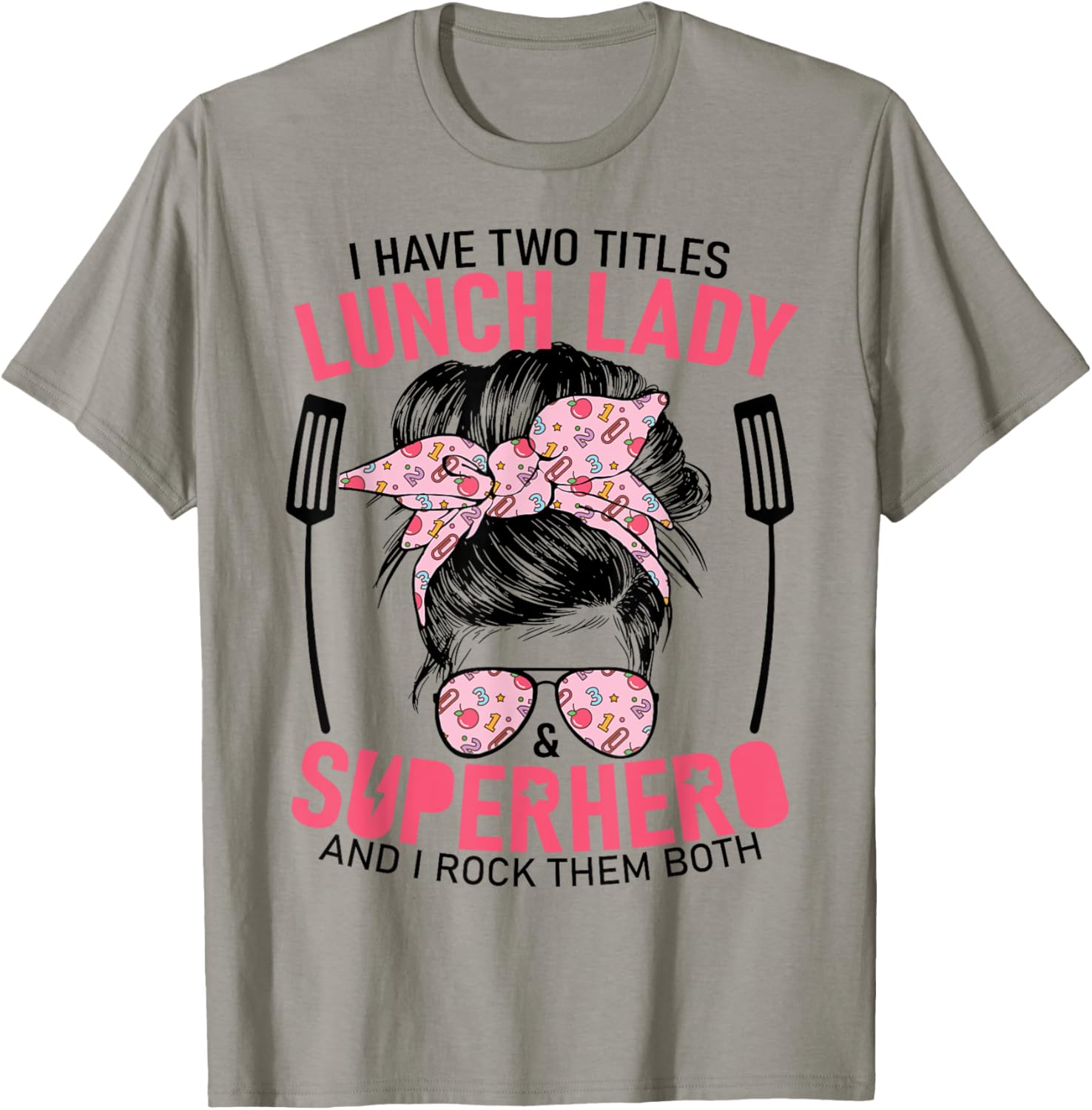 School Lunch Lady Superhero Funny Lunch Lady Women's T-Shirt - T-Shirt | Sand