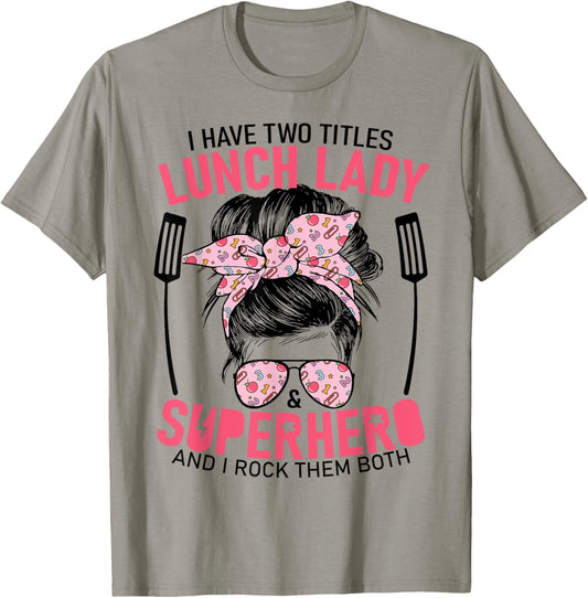 School Lunch Lady Superhero Funny Lunch Lady Women's T-Shirt - T-Shirt | Sand