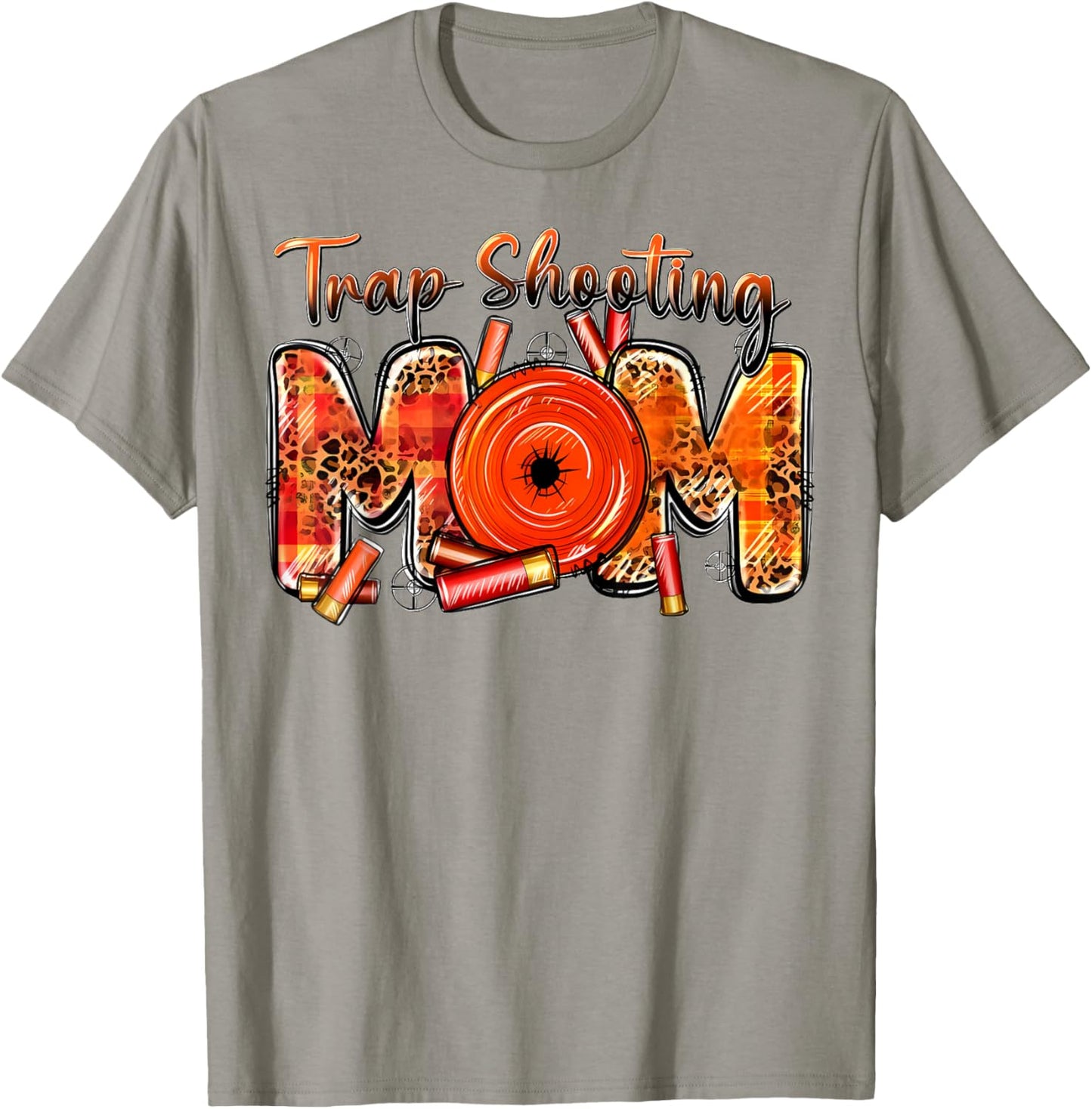 Trap Shooting Mom Western Leopard Mother's Day Hunting Gifts T-Shirt - T-Shirt | Sand