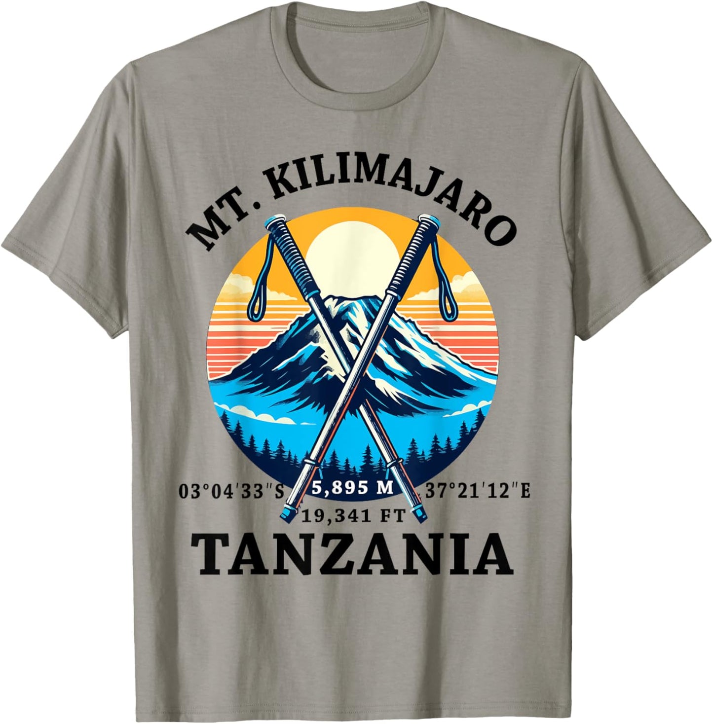 Climbed Mount Kilimanjaro Summit Club Hike Tanzania T-Shirt - T-Shirt | Sand