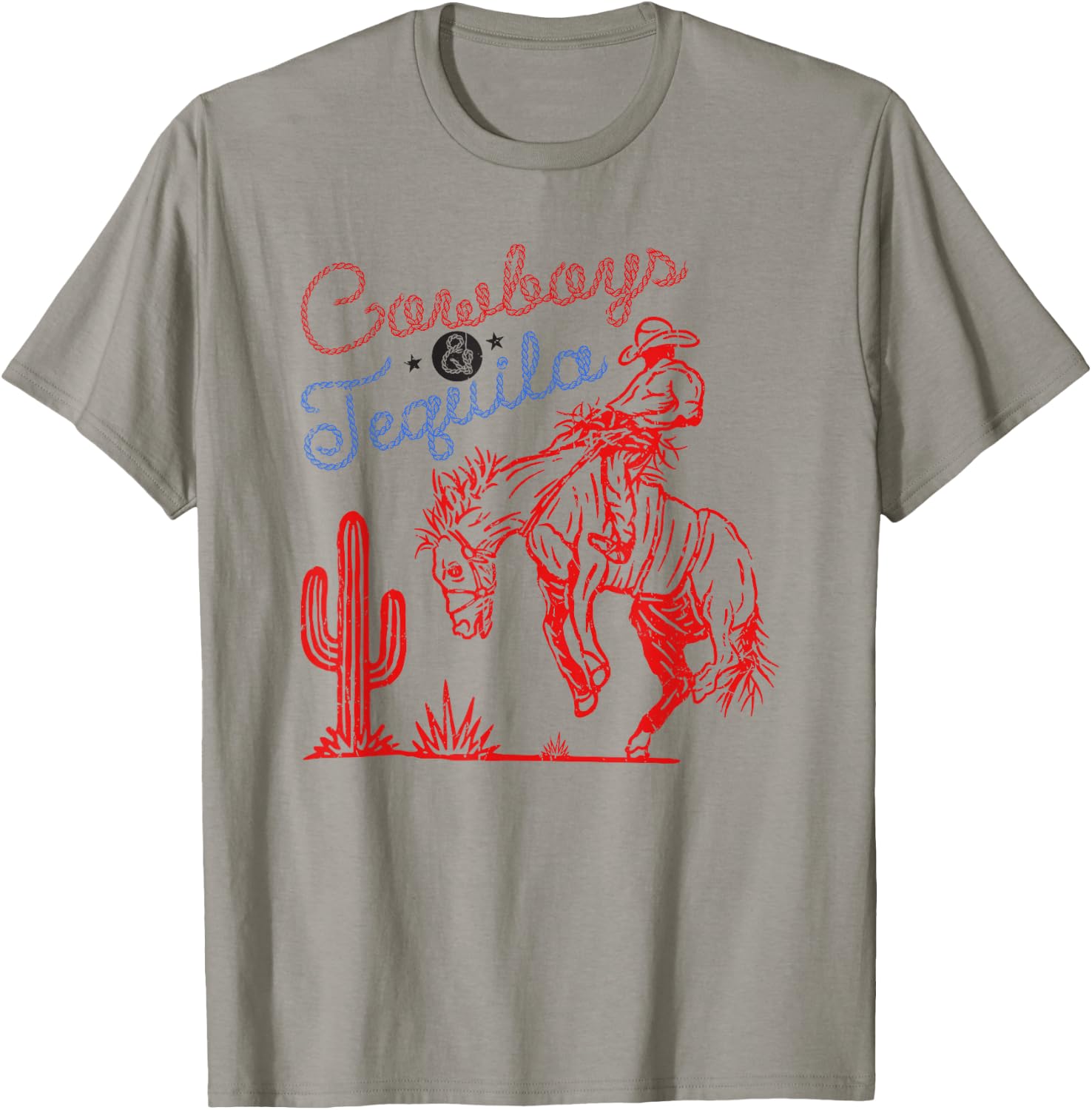 Cowboys & Tequila Rodeo Country T-Shirt - T-Shirt | Sand