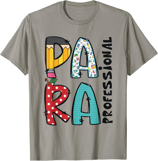 Paraprofessional Back To School Para Squad Special Education T-Shirt - T-Shirt | Sand
