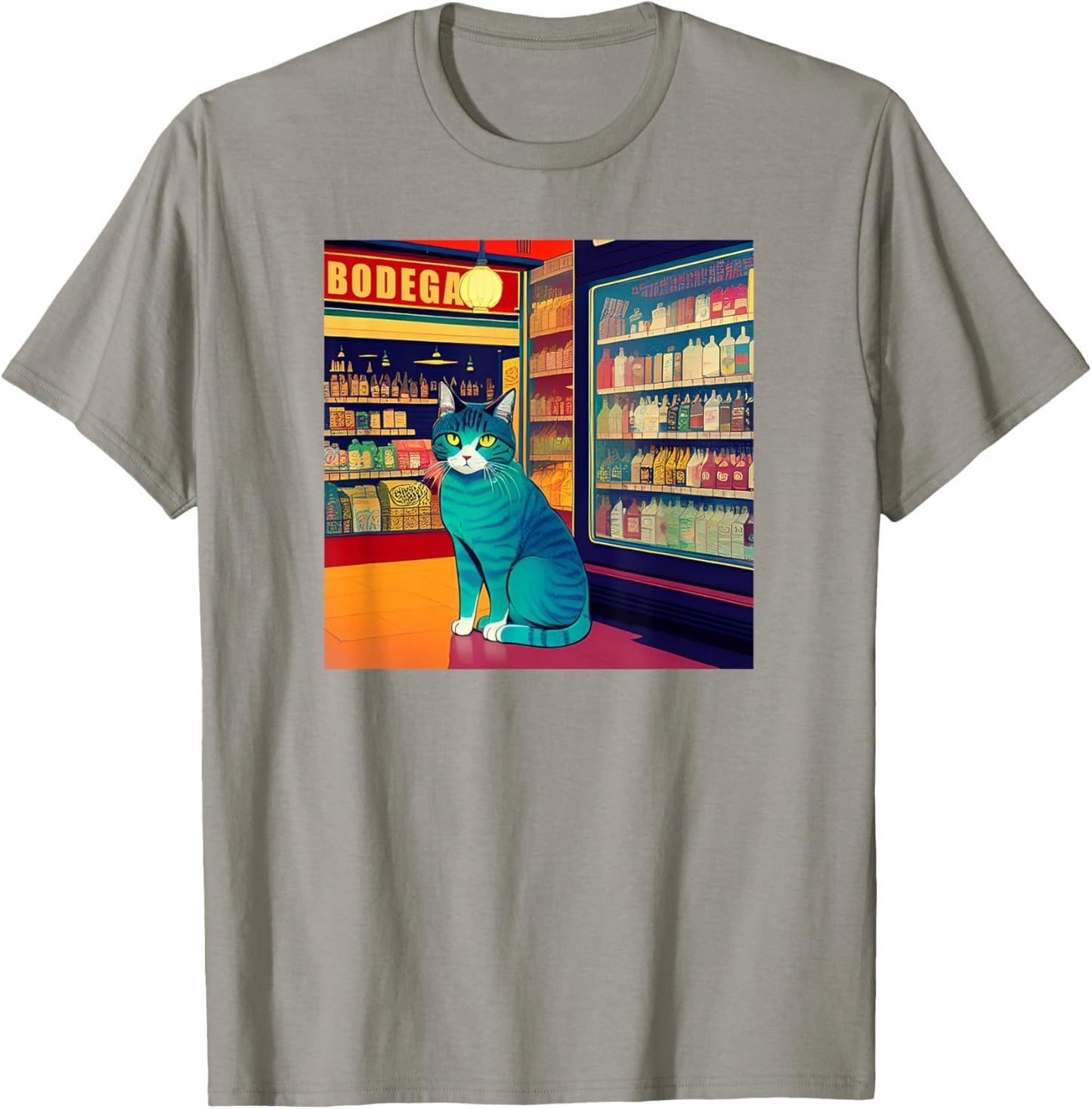 Cool Bodega Cat Meme T-Shirt - T-Shirt | Sand