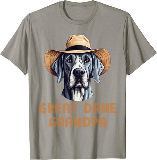 Great Dane Grandpa Dog Lovers Gift Funny Great Dane Owner Women Girls Kids T-Shirt - T-Shirt | Sand