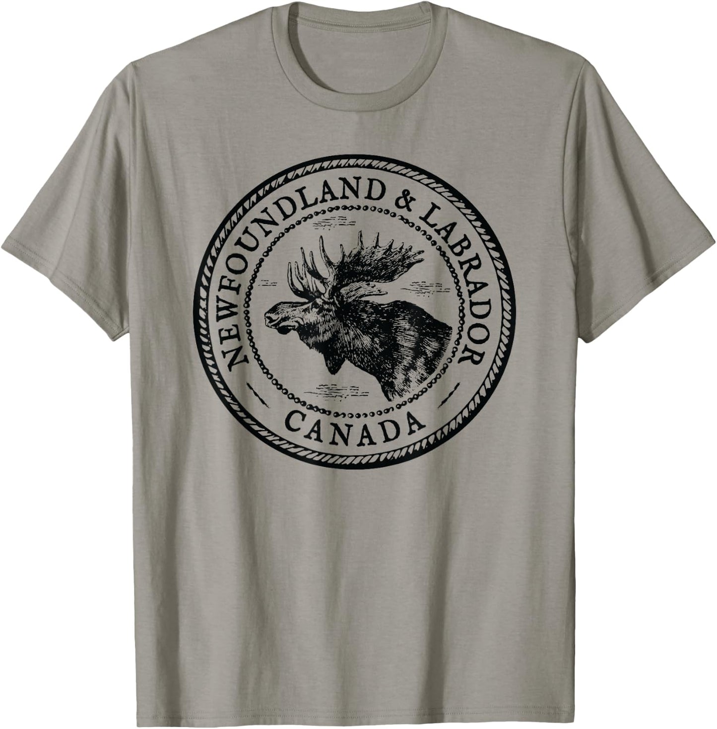 Moose Antlers Art Lovers Gift, Newfoundland & Labrador Moose T-Shirt - T-Shirt | Sand