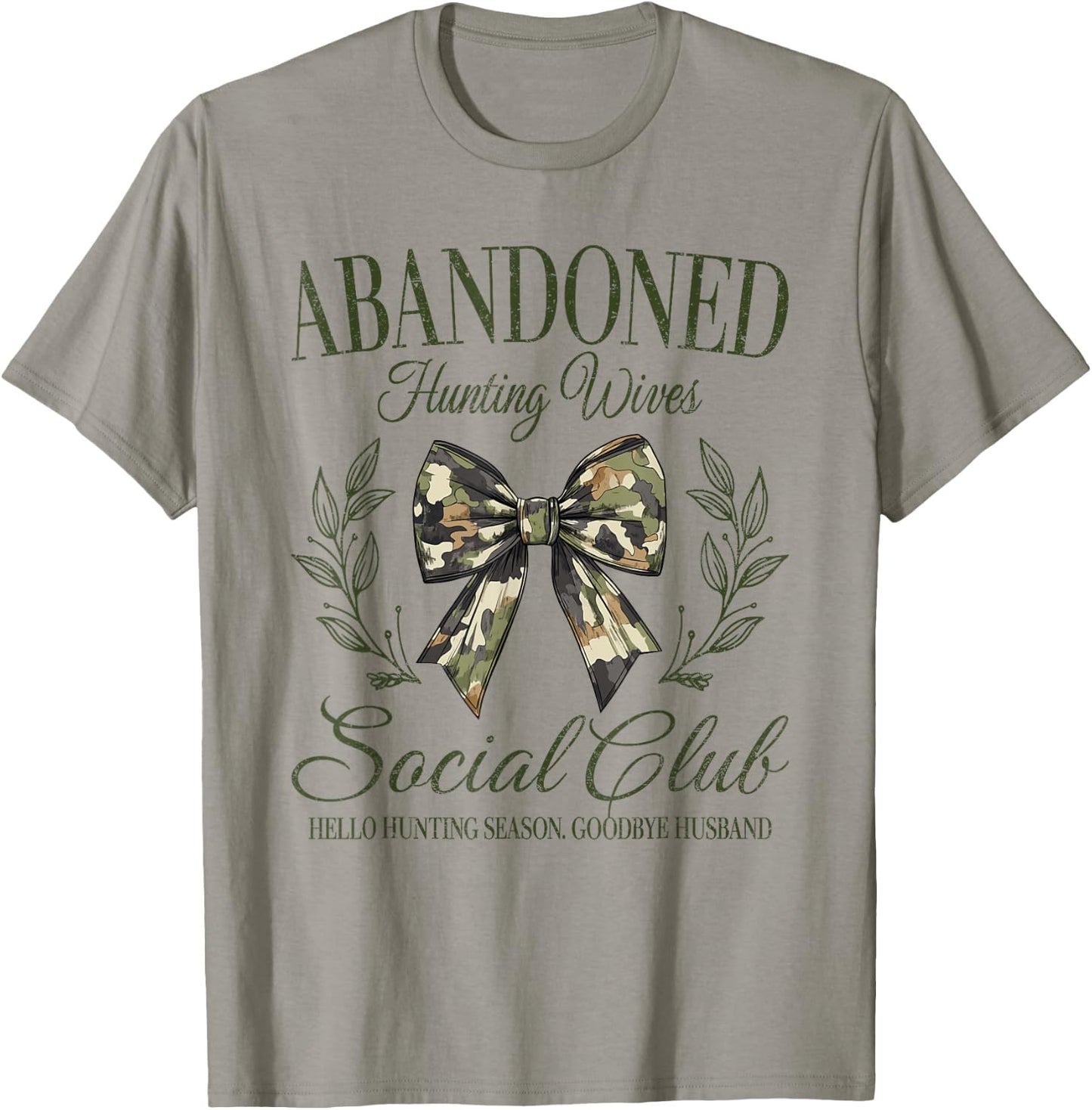 Vintage Abandoned Hunting Wives Social Club Retro Hunting T-Shirt - T-Shirt | Sand
