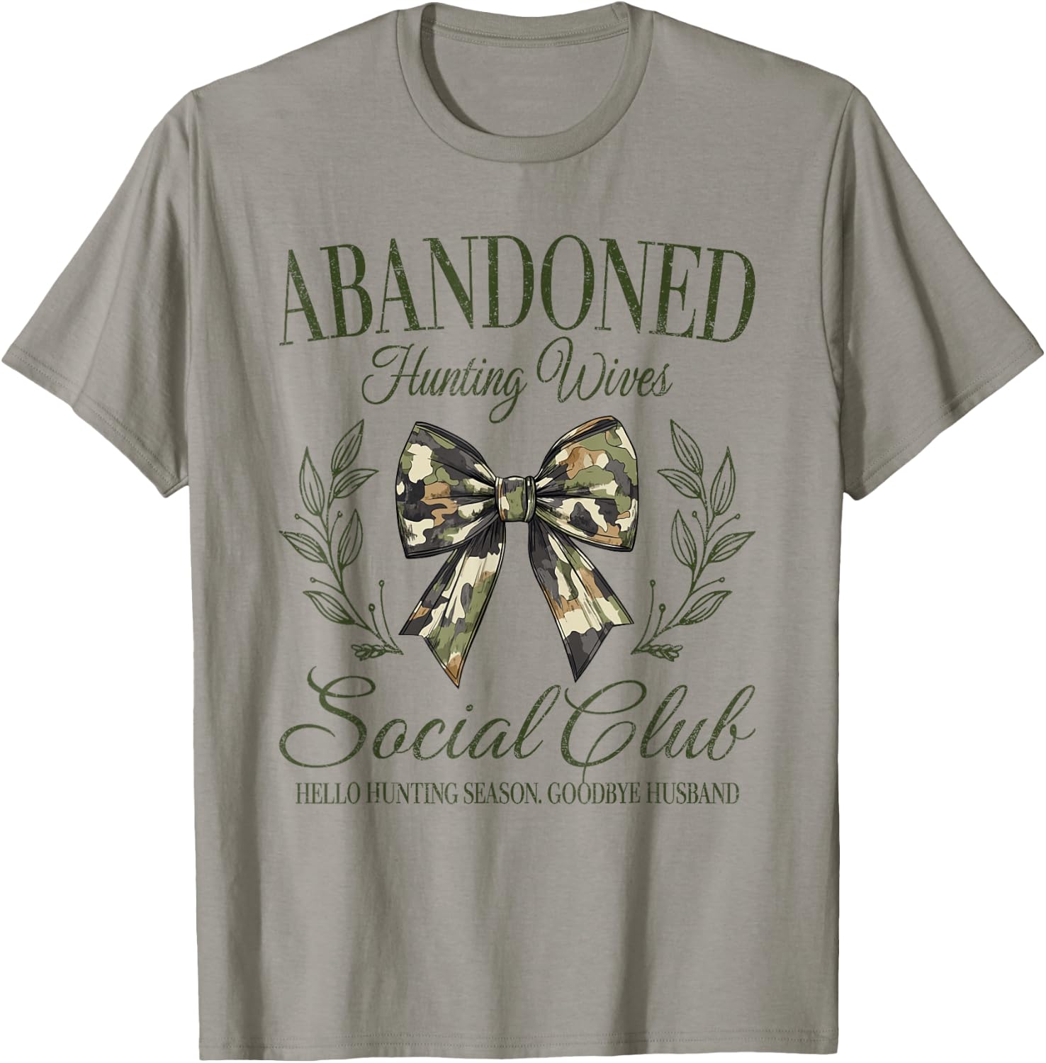 Vintage Abandoned Hunting Wives Social Club Retro Hunting T-Shirt - T-Shirt | Sand