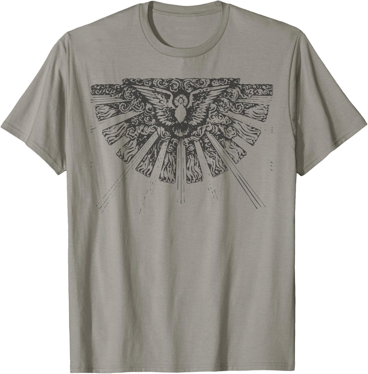 Filled with the Holy Spirit Pentecost Sunday Fire Flame T-Shirt - T-Shirt | Sand