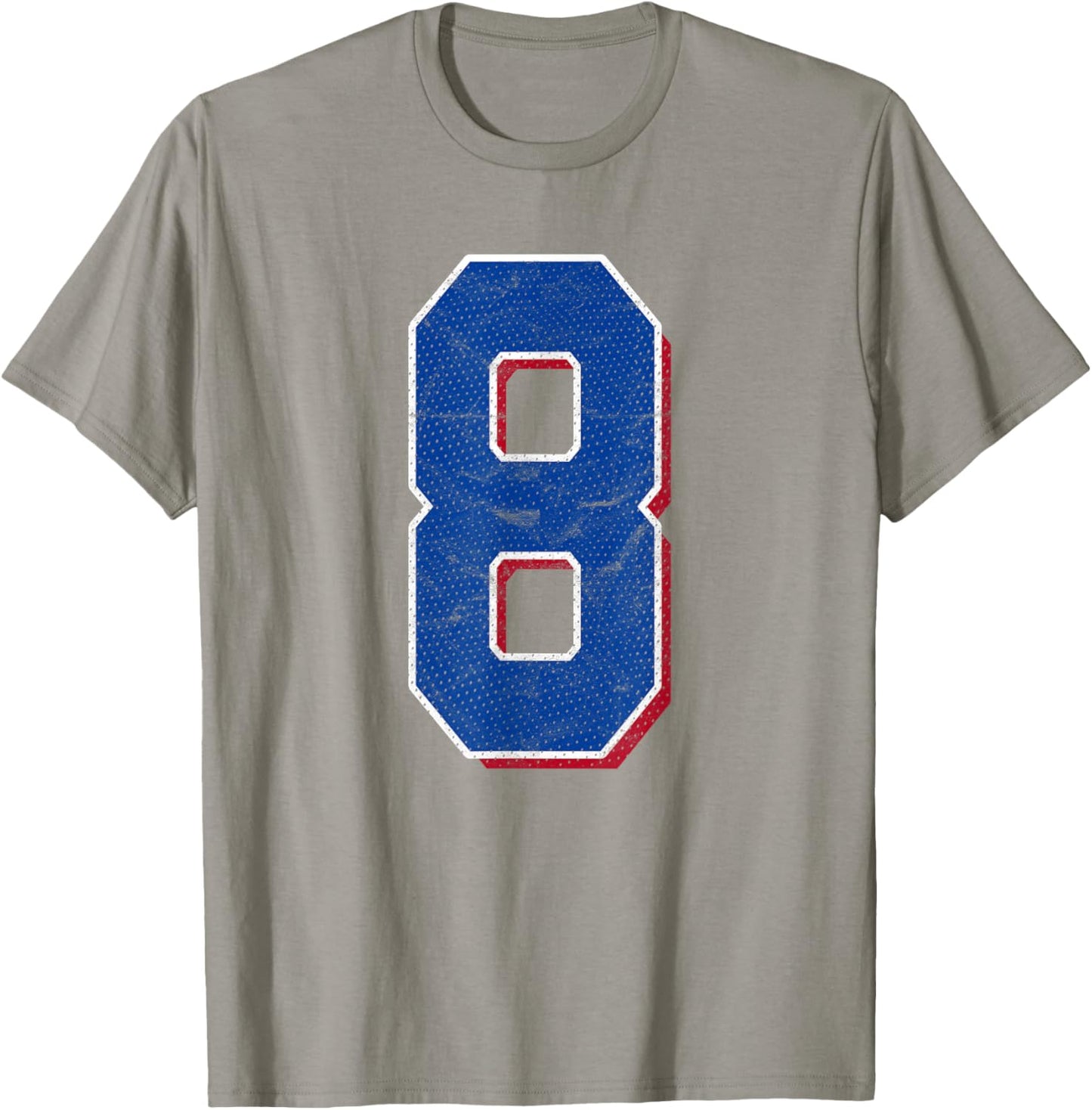 Number 8 Numbered Uniform Sports Team Jersey 8th Birthday T-Shirt - T-Shirt | Sand