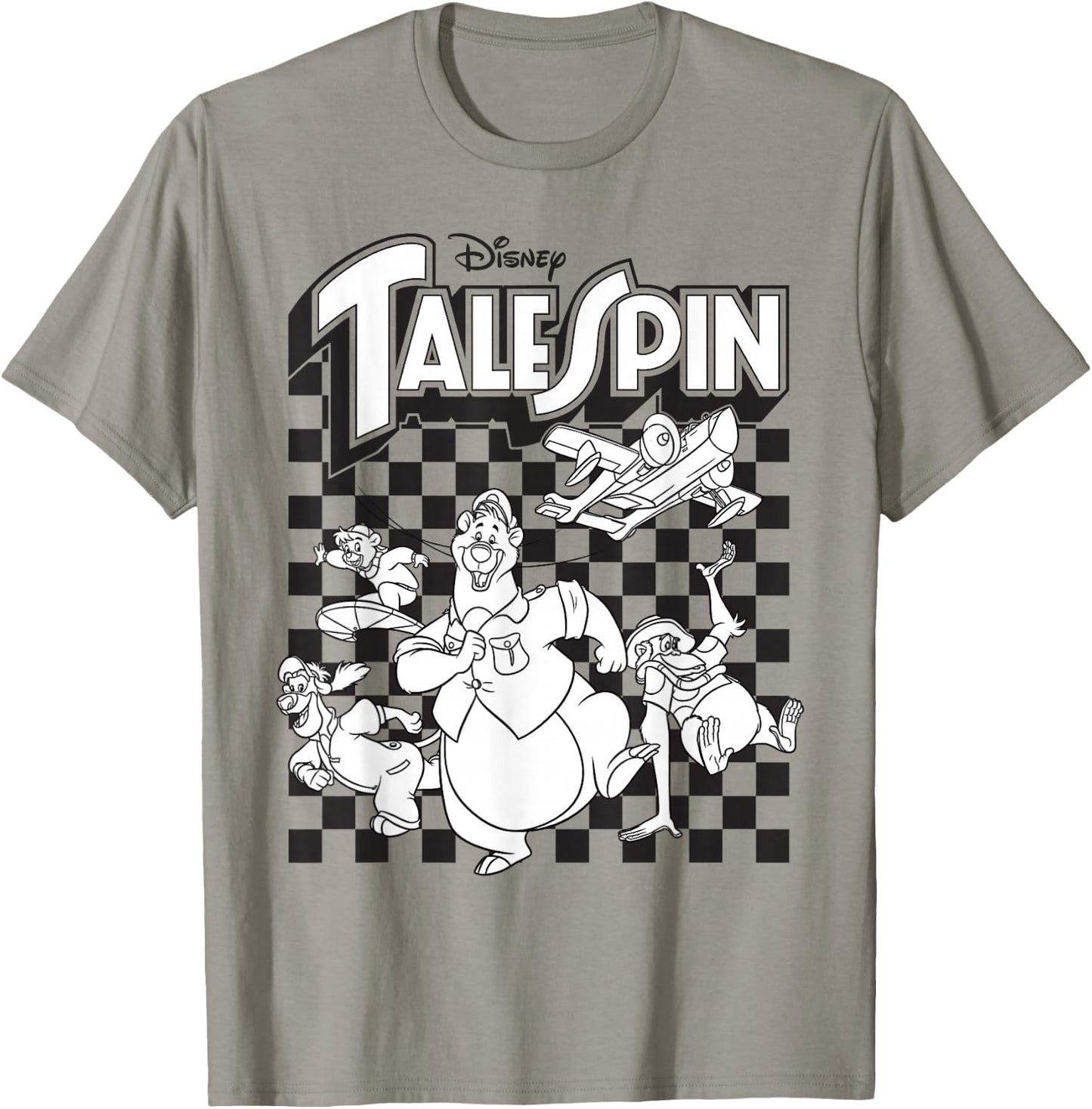 Talespin - Characters Checkered T-Shirt - T-Shirt | Sand