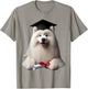 Samoyed Dog Graduation Cap Training School Graduate Owner Men Women Kids T-Shirt - T-Shirt | Sand
