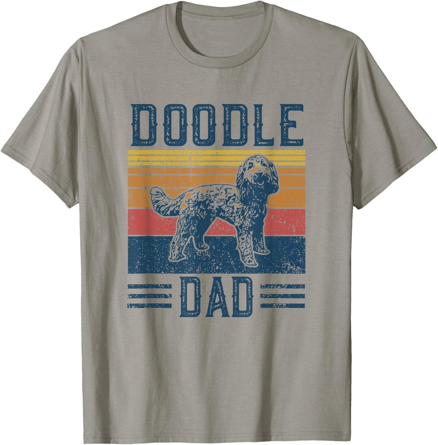 Funny Vintage Doodle Dad - Aussie Doodle & Goldendoodle T-Shirt - T-Shirt | Sand