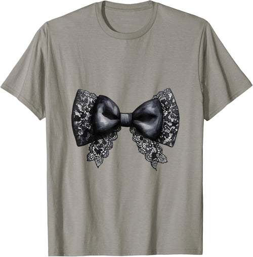 Black Lace Bow Design Girly