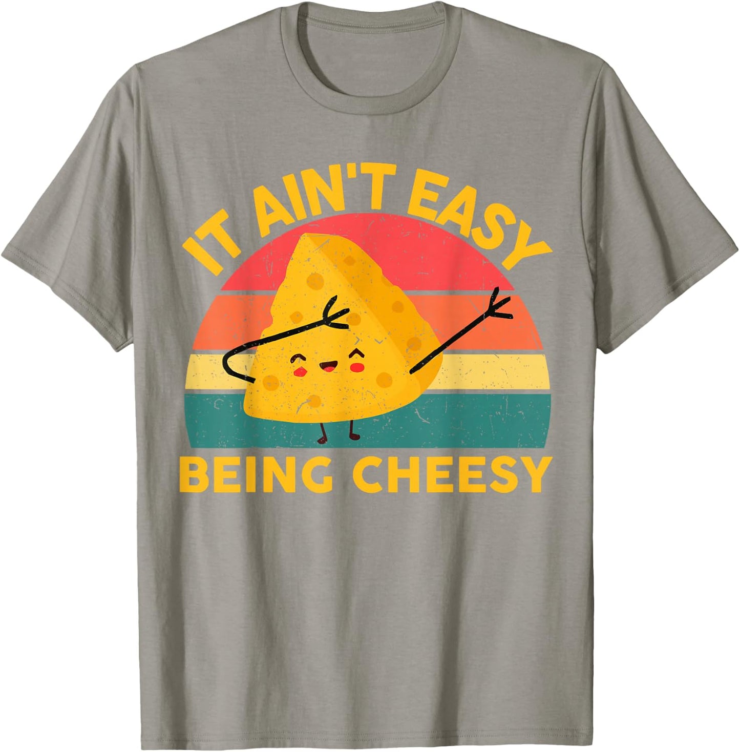 Cheese it Aint Easy Being Cheesy Funny Graphic Kids Boys Men T-Shirt - T-Shirt | Sand