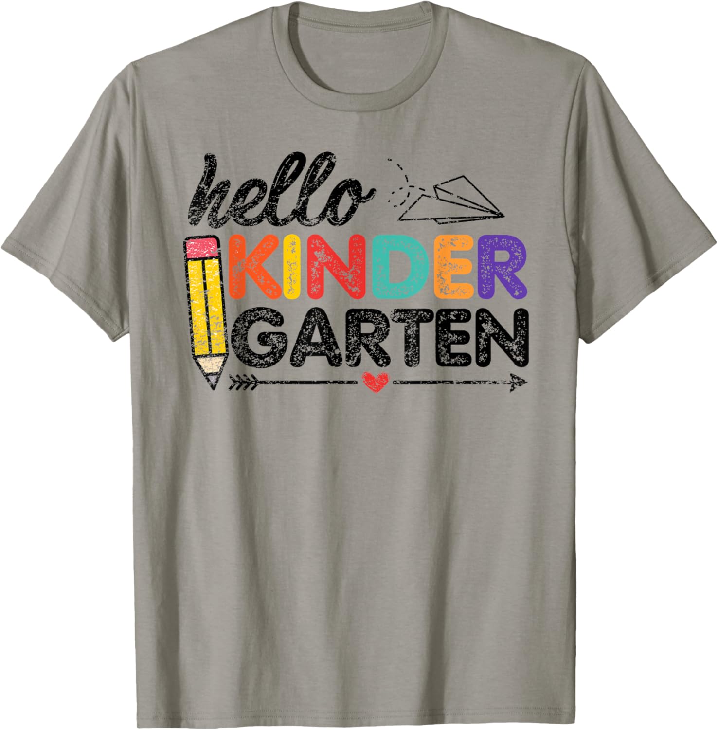 Cute Hello Kindergarten - Kids Teacher Back to School T-Shirt - T-Shirt | Sand