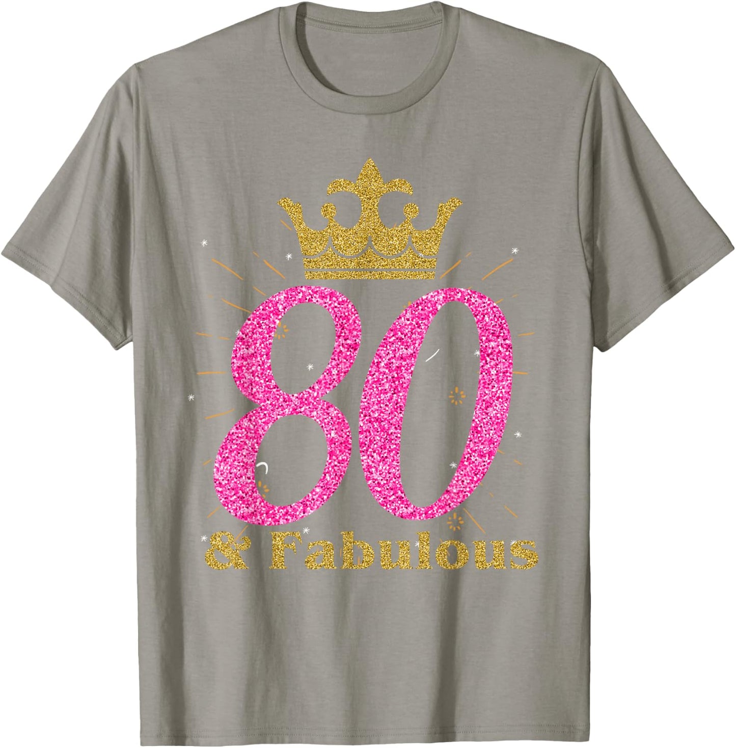 80th & Fabulous Shirt | Queen Ladies' B-Day Women Gift T-Shirt - T-Shirt | Sand