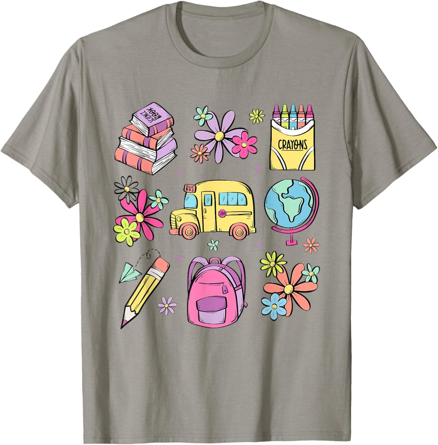 Cute Teacher Back to School Teacher Life Funny Teachers Gift Men Women Kids T-Shirt - T-Shirt | Sand