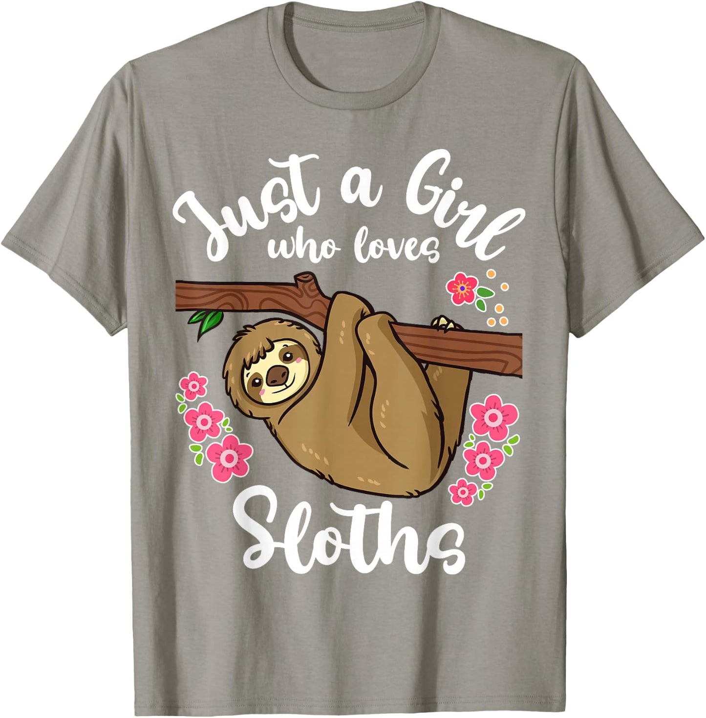 Sloth Just a Girl Who Loves Sloths T-Shirt - T-Shirt | Sand
