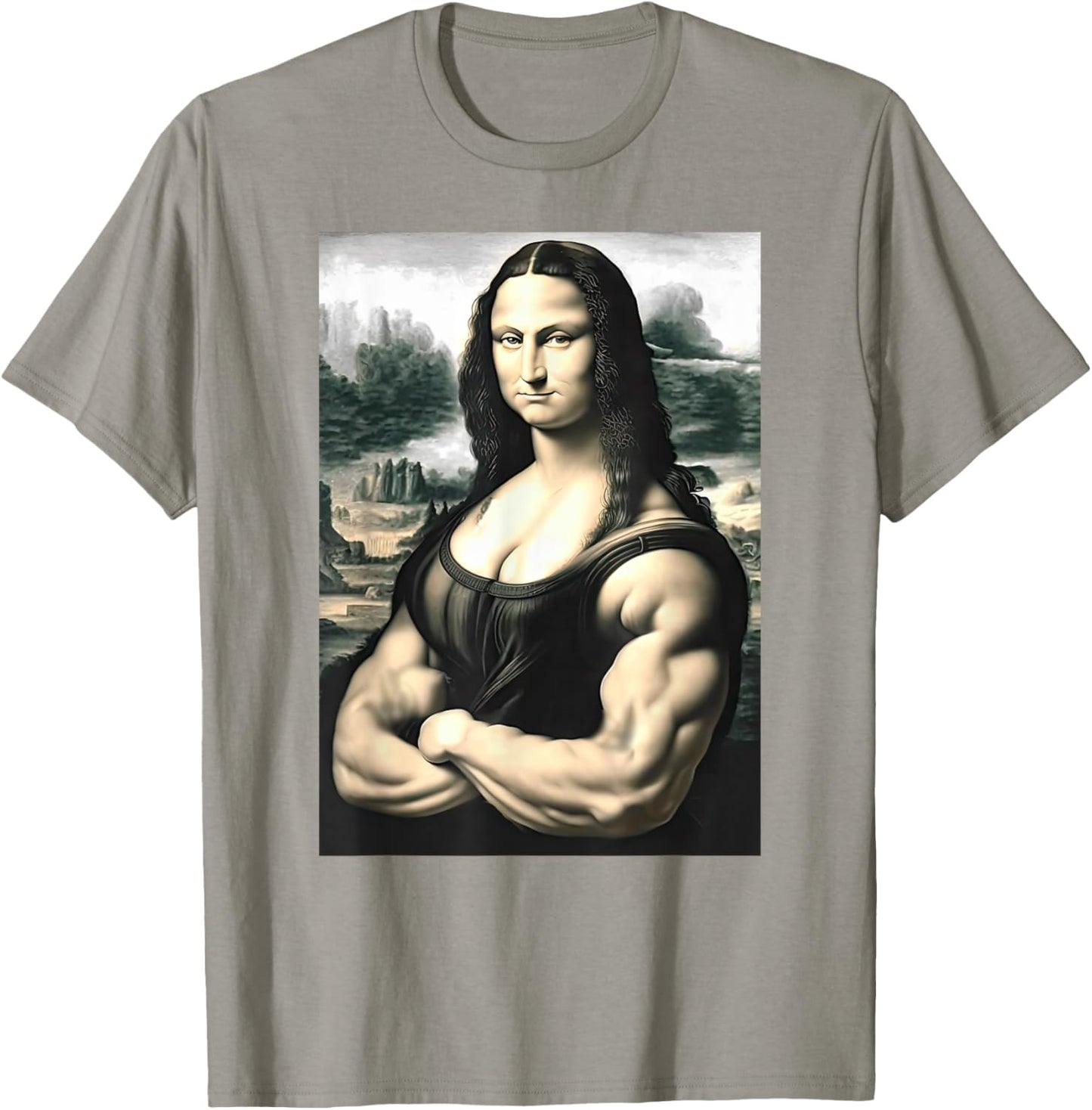 Mona Lisa Bodybuilding Parody Leonardo Da Vinci Men woman T-Shirt - T-Shirt | Sand