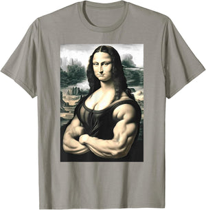 Mona Lisa Bodybuilding Parody Leonardo Da Vinci Men woman T-Shirt - T-Shirt | Sand