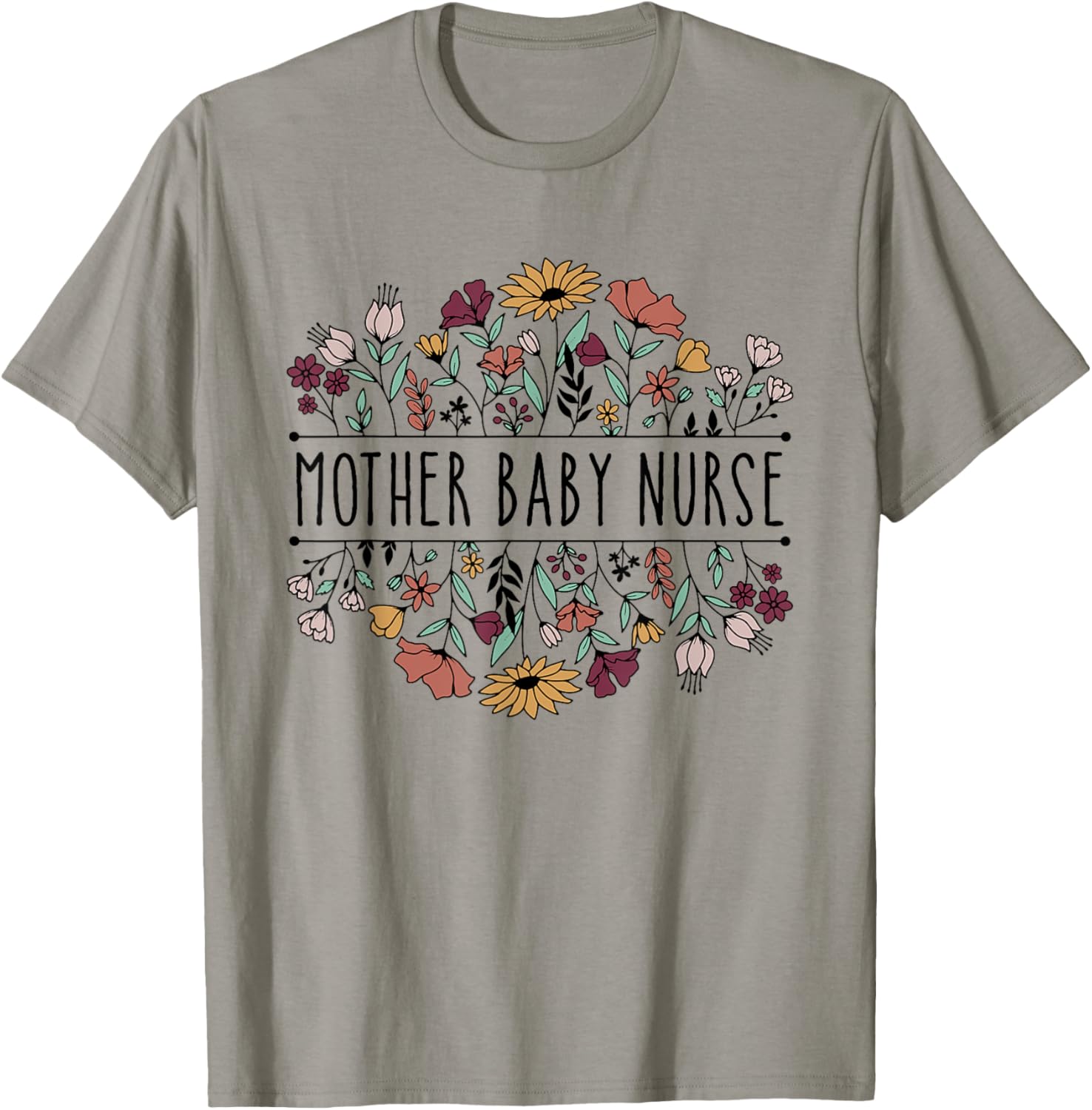 Mother Baby Nurse Postpartum Mom Baby Nursing Graduation T-Shirt - T-Shirt | Sand