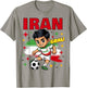 Iran Kid Goal Cartoon Iran Flag for Kids T-Shirt - T-Shirt | Sand